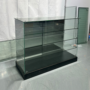 Kính Showcase Frameless Tempered Glass hiển thị truy cập với <span class=keywords><strong>LED</strong></span> chiếu sáng cho khói cửa hàng đồ trang sức bán buôn - Product Image 4