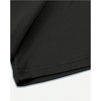 Kaos Pria Trendy Hitam dengan Grafis, Lengan Pendek Model Drop Shoulder, Kerah Bulat, Regular Fit, Kasual, Streetwear