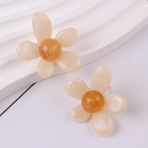 PFT Summer Fresh Five Petals Flower Fruit <strong>Frozen</strong> Color Acrylic Stainless Steel Silver Plated Pendant <strong>Earrings</strong> Simple Fashion - Product Image 5