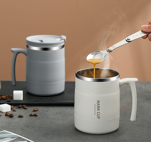 500/600毫升不锈钢和聚丙烯塑料热咖啡杯，带手柄防漏真空杯，用于办公室茶旅行和礼品 - Product Image 4