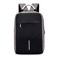 Sac à dos pour ordinateur portable en polyester antivol, tendance, avec fermeture éclair, étanche, port de chargement USB et couleur noire – Nouvelle collection en promotion