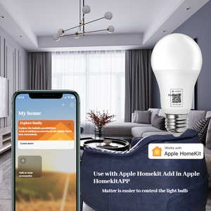 <span class=keywords><strong>Alexa</strong></span> Echo Google Home Matter Home Kit APP Control <span class=keywords><strong>WIFI</strong></span> A19 Bombilla <span class=keywords><strong>LED</strong></span> inteligente Matter - Product Image 4