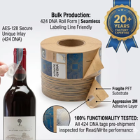 Étiquette de sécurité NFC personnalisée Mini 13,56 MHz 424 DNA, autocollant RFID inviolable, étiquette fragile anti-contrefaçon pour bouteille de vin