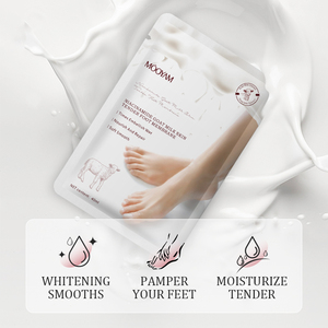 Masques Pieds <span class=keywords><strong>Lait</strong></span> <span class=keywords><strong>de</strong></span> Chèvre Marque Blanche Soin Pédicure Type Spa Élimine les Peaux Mortes Masque Exfoliant pour les Pieds - Product Image 4