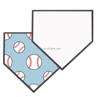 Cadre photo en bois blanc vierge en forme de plaque de base de softball MDFSUB, sublimation couleur intégrale, pour décoration intérieure