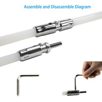 Kit d'outils de nettoyage de cheminée Esun en acier inoxydable et plastique pour utilisation domestique dans les cheminées et les conduits de fumée