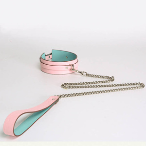 Đồ Chơi Tình Dục Dành Cho Người Lớn Da Thật 8 Miếng Bondage Set Da Thật Màu Hồng Bondage Kiềm Chế Bịt Mắt Cổ Áo Còng Tay - Product Image 2