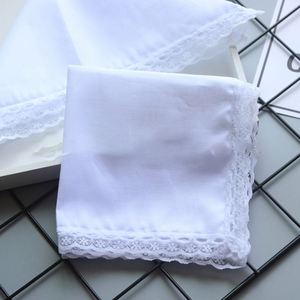 Mouchoirs en coton pur blancs à broderie ajourée pour le graffiti et le dessin manuel DIY, vente en gros - Product Image 4