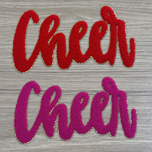 Écusson de broderie Cheer personnalisé repassant sur les accessoires vestimentaires avec des patchs tissés à <span class=keywords><strong>coller</strong></span> à prix d'usine - Product Image 1