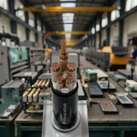 Cable ignífugo estándar nacional 3X70 + 2X35, cables de alimentación cuadrados con núcleo de cobre con 3X70 + 2X35 Yjv