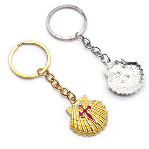 Llavero de Concha de Santiago, Aleación de Zinc Dorada, Forma Irregular, Joyería Hecha a Mano, Regalo - Product Image 5