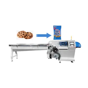 Pillow type fully automatic bread and biscuit packaging machine
