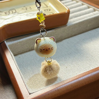 Porte-clés en peluche mignons, jouets, porte-clés en PVC, porte-clés chat de dessin animé Kawaii, chaîne de téléphone portable, breloques de sac pour filles et étudiantes