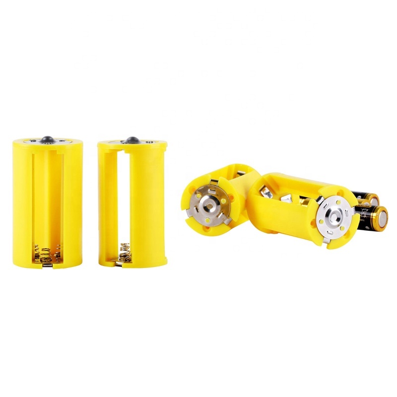 4-Pack AA To D Size Battery Adapter Cases - Converts 3 AA Batteries Into 1 D Cell