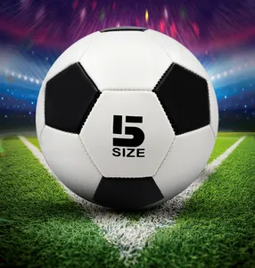 Özelleştirilmiş klasik renk patlamaya dayanıklı eğitim PVC makine dikiş toptan futbol topu özel logo satın boyutu 5 futbol topu