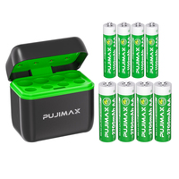 Chargeur de batterie portable intelligent USB PUJIMAX, chargeur universel intelligent pour batteries rechargeables AA Ni-MH Ni-CD 1,2 V