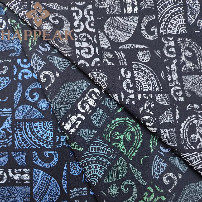 HAPPEAK Liberty stampa tessuto di cotone stile etnico Boho Paisley Patchwork stampato tessuto di cotone prato Tana per abiti