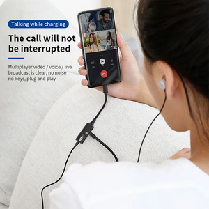 Sản Phẩm Mới Bộ Chuyển Đổi Tai Nghe Type-C Bộ Chuyển Đổi Giắc Âm Thanh <span class=keywords><strong>2</strong></span> Trong 1 Bộ Chuyển Đổi Âm Thanh Loại C Sang 3.5Mm Bộ Chia Cho Điện Thoại Android - Product Image 2