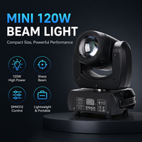 Lyre 120W LED Mini Sharpy Beam Moving Head RGBW DMX, équipement d'éclairage de scène pour KTV, DJ, discothèque, Gobo RGBW, couleur blanche, contrôle DMX512
