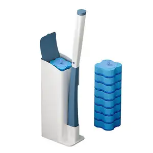 Best sale disposable toilet brush and holder set convenient and replaceable disposable toilet bowl cleaning brush