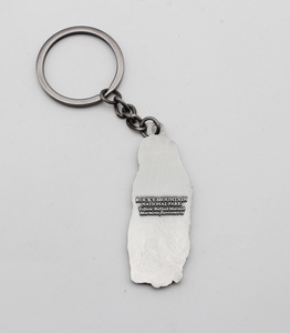 Portachiavi Economico in Metallo con Scultura Antica <span class=keywords><strong>di</strong></span> Marmota per Souvenir del Parco Nazionale Rocky Mountain - Product Image 4