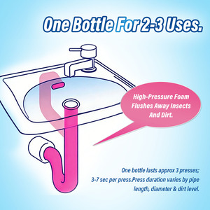 Limpiador de drenaje de espuma floral de 400ml para fregaderos de cocina y inodoro-Perfumado fresco - Product Image 4