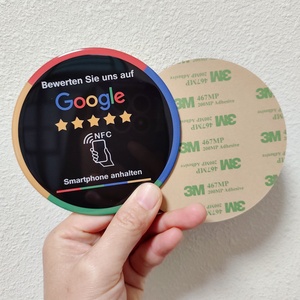 Personalizar Epoxy NFC Sticker Rfid Clasificación Pvc Chip 213/215/216 <span class=keywords><strong>Play</strong></span> Gift <span class=keywords><strong>Google</strong></span> Review Card NFC Plate - Product Image 1