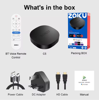 Zoku C5ultra Android 14 Dual Core TV Box WiFi6 Ultra 16GB 8K Decoding Tanpa Buffer WiFi Dual-Band