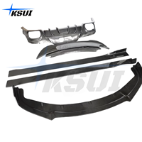 Kit carrosserie en fibre de carbone pour Porsche Panamera 970.2 2014-2016 : Lame avant, diffuseur arrière, jupes latérales et spoiler pour pare-chocs