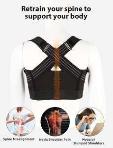 Correcteur de posture ergonomique ventilé pour les épaules, anti-cyphose, couvrant entièrement le dos, pour le bureau, l'entraînement et le quotidien - Product Image 4