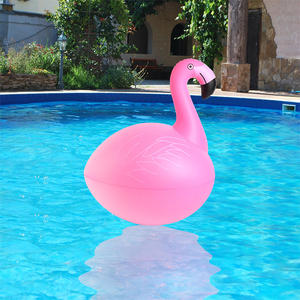 VENTE FLASH Flotteurs de piscine gonflables en forme de flamant rose avec lumières, alimentés par énergie solaire, tubes de natation en forme de flamant rose, anneaux de natation pour l'été, le lac, la plage et la piscine - Product Image 2