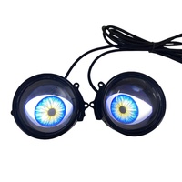 AUTO IDEAL Lentille de projecteur LED dynamique de 3,0 pouces, yeux de démon, nouveau style, télécommande, kits de rétrofit 12V, accessoires d'éclairage automobile