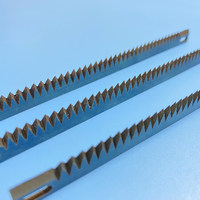 Pièces détachées pour machine d'emballage verticale : Lame de coupe à denture croisée et droite pour machine d'emballage de sachets de thé