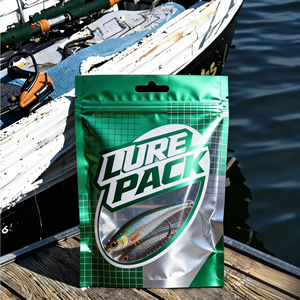 Sac à fermeture éclair personnalisé avec impression de logo, sac de rangement pour leurres de pêche, sac en plastique imperméable pour appâts de pêche - Product Image 2