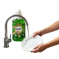Grand format économique de liquide vaisselle doux au citron pour usage en restaurant avec un nettoyage supérieur