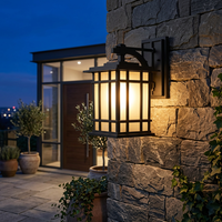 Ampoules LED néon d'extérieur de style européen, étanches IP65, blanc chaud, pour jardin, à tête simple/double, noir/bronze antique, pour villa et pelouse