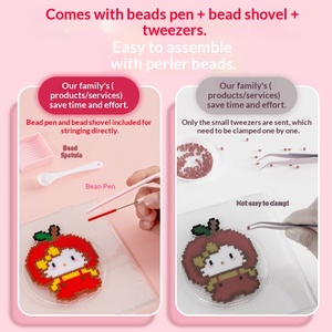 Lot de recharge de perles fusionnelles 304 multicolores de 2,6 mm, 1000 pièces, Perler Beads DIY en sachet - Product Image 4