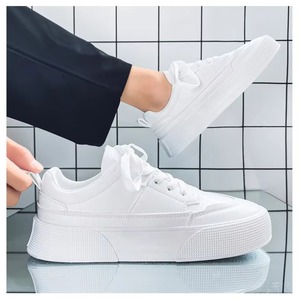 Fabricant de baskets personnalisées, petites commandes, chaussures de marche blanches pour hommes, chaussures en cuir - Product Image 1