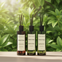 Diffuseur d'huiles essentielles haut de gamme pour chambre et salle de bain, sans flamme, en rotin, avec fleurs séchées, pour aromathérapie d'intérieur longue durée