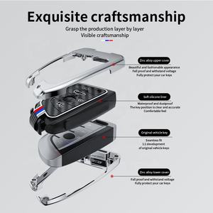 Custodia per chiave a distanza per auto in lega di zinco + silicone Shell Fob per <span class=keywords><strong>BMW</strong></span> G20 G30 G11 X1 <span class=keywords><strong>X3</strong></span> G01 <span class=keywords><strong>F25</strong></span> X5 F15 X6 F16 - Product Image 5