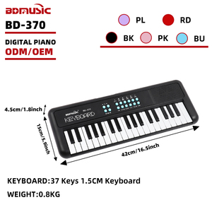 BD MUSIC BD-370 Orgue électrique portable mini 37 touches, piano numérique, clavier électronique, prise casque en plastique, haut-parleur intégré - Product Image 1