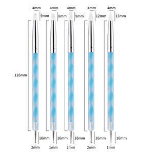 5Pcs <strong>Nail</strong> Art <strong>Dotting</strong> <strong>Tools</strong> <strong>Nail</strong> Silicone Brush Dual Head UV Gel <strong>Dotting</strong> Drawing Painting Pen Clay Sculpting Drawing <strong>Tools</strong> - Product Image 3