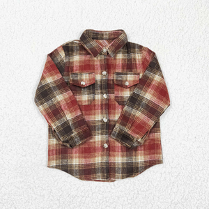 Nouvelle chemise en flanelle à carreaux pour enfants, chemise pour garçon et fille - Product Image 1