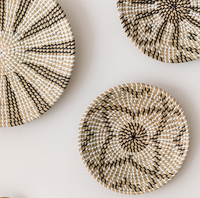 Lot de 3 paniers en osier ronds Boho Art déco pour décoration murale Prix de gros pour salle de bain Home Anniversary Decor Rope Format