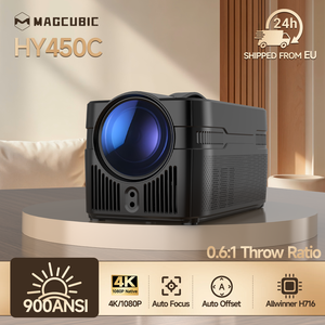 For Portable Smart Projector HY450C 900ANSI 1080P Android 14 8K Holographic Transparent <b>LED</b> LCD Built-in <b>Speakers</b> 40-160 - Product Image 1