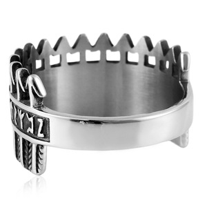 Anillo de Guerrero Vikingo yunique para hombre, diseño geométrico con púas plateadas, estilo Punk Retro, regalo de joyería de moda - Product Image 4