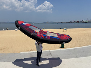 Aisunss Foil Wing <span class=keywords><strong>Kite</strong></span>, aile gonflable portative pour le kitesurf, le wingsurf, le snowboard et le ski nautique - Product Image 1