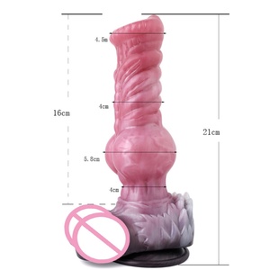YOCY Nuevo Dildo Monstruo Lobo con Nudo, Tres Tamaños, Juguete Sexual Erótico de Fantasía, Silicona Líquida, Tamaño Pequeño, Cómodo para Mujeres - Product Image 4