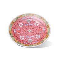 Assiette de service ronde bleue et blanche à motif floral, assiette à dîner chinoise
