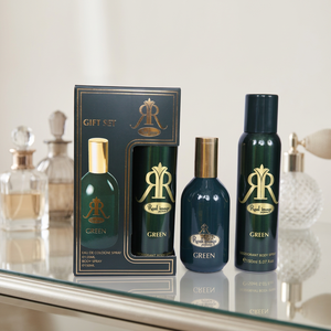 Coffret cadeau Nayaab Perfumes Green (EDC Spray 120ml et Déodorant 150ml) Parfums de luxe unisexes, senteur longue durée - Product Image 1